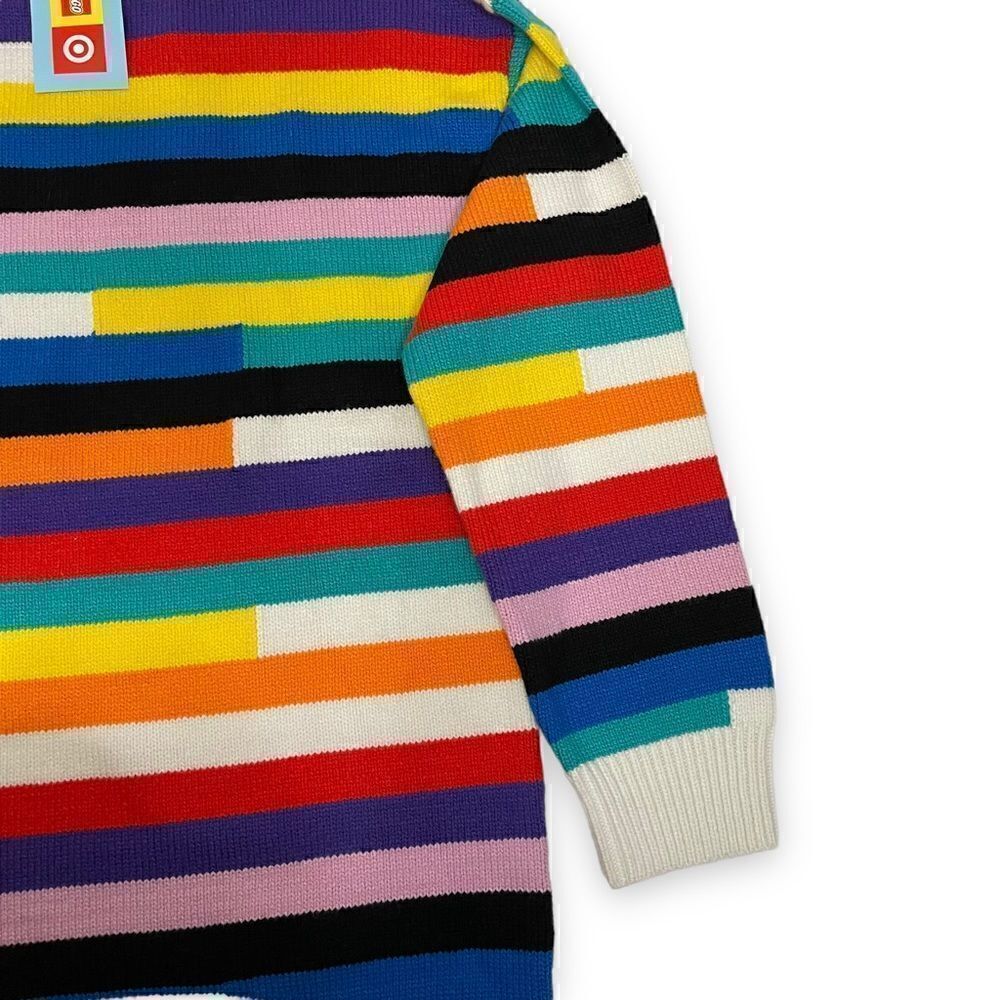 LEGO X Target Mix Stripe Sweater Multicolored Mock Neck - Picture 4 of 10